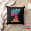 Snoopy Rainbow Graffiti Silhouette Throw Pillow 8