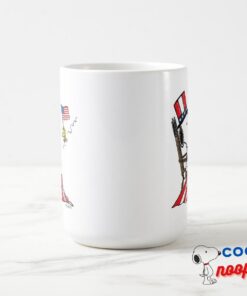 Snoopy Sewing 4th Of July Flag Coffee Mug 6