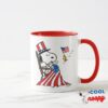 Snoopy Sewing 4th Of July Flag Mug 15