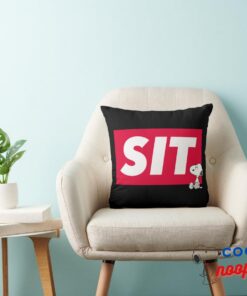 Snoopy Sit Throw Pillow 3