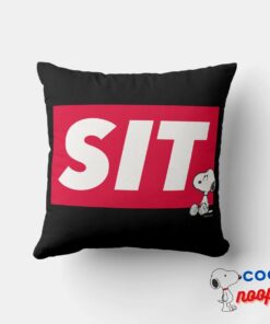 Snoopy Sit Throw Pillow 4
