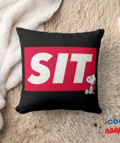 Snoopy Sit Throw Pillow 8
