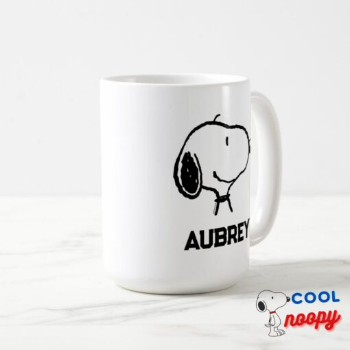 Snoopy Smile Giggle Laugh Add Your Name Mug 15