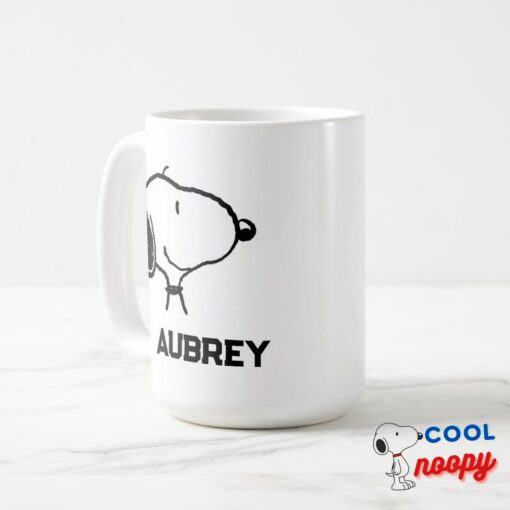 Snoopy Smile Giggle Laugh Add Your Name Mug 2