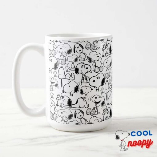 Snoopy Smile Giggle Laugh Pattern Mug 5