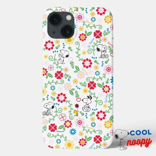 Snoopy So Sweet Flower Pattern Case Mate Iphone Case 8