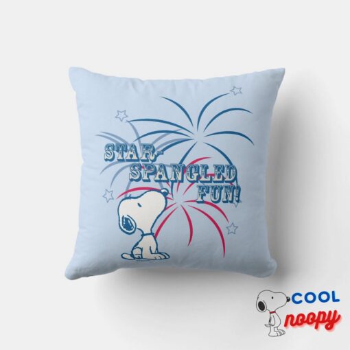 Snoopy Star Spangled Fun Throw Pillow 4