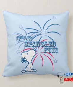 Snoopy Star Spangled Fun Throw Pillow 8