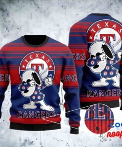 Snoopy Texas Rangers Ugly Christmas Sweater Funny 1