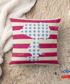 Snoopy Vintage Stars Stripes Throw Pillow 8