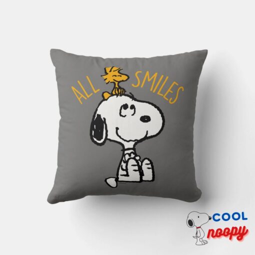Snoopy Woodstock All Smiles Throw Pillow 4