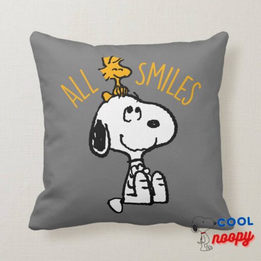 Snoopy Woodstock All Smiles Throw Pillow 6