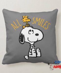 Snoopy Woodstock All Smiles Throw Pillow 8