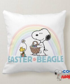 Snoopy Woodstock Easter Beagle Throw Pillow 8