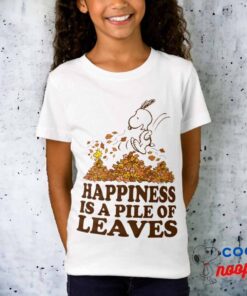 Snoopy Woodstock Fall Leaves T Shirt 10