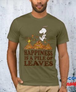 Snoopy Woodstock Fall Leaves T Shirt 3