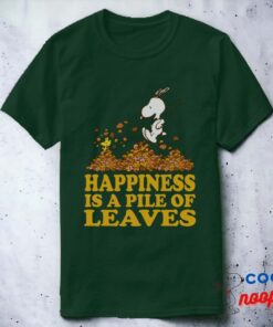 Snoopy Woodstock Fall Leaves T Shirt 5