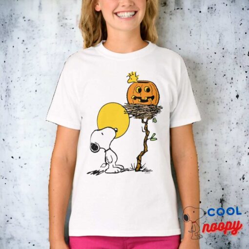 Snoopy Woodstock Nest With Jack O Lantern T Shirt 3