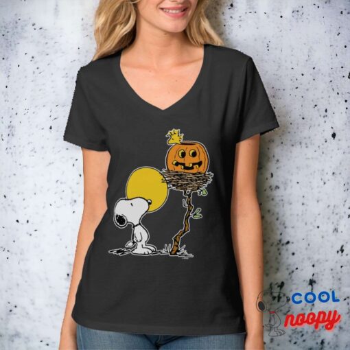 Snoopy Woodstock Nest With Jack O Lantern T Shirt 4