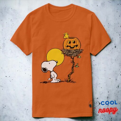 Snoopy Woodstock Nest With Jack O Lantern T Shirt 5