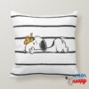 Snoopy Woodstock Smile Giggle Laugh Throw Pillow 8