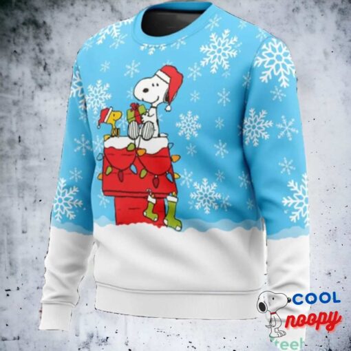 Snowy Christmas Snoopy Ugly Christmas Sweater 1