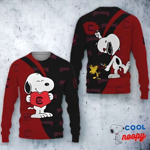 South Carolina Gamecocks Snoopy Cute Heart Funny Sweater Christmas 1
