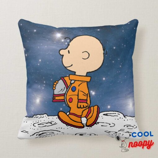 Space Charlie Brown Throw Pillow 8