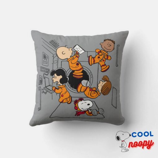 Space Peanuts Gang In Space Throw Pillow 4