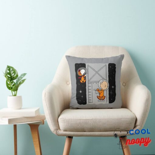 Space Snoopy Charlie Brown Throw Pillow 3