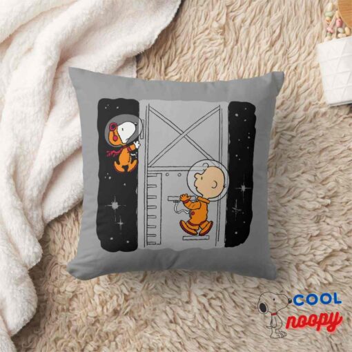 Space Snoopy Charlie Brown Throw Pillow 8