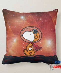 Space Snoopy Geometric Moon Walk Throw Pillow 5