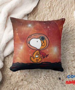 Space Snoopy Geometric Moon Walk Throw Pillow 8