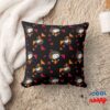 Space Snoopy Space Suit Black Pattern Throw Pillow 8