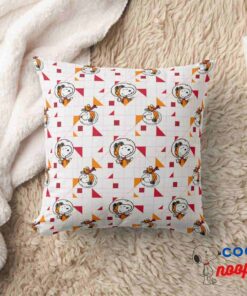 Space Snoopy Space Suit White Pattern Throw Pillow 8