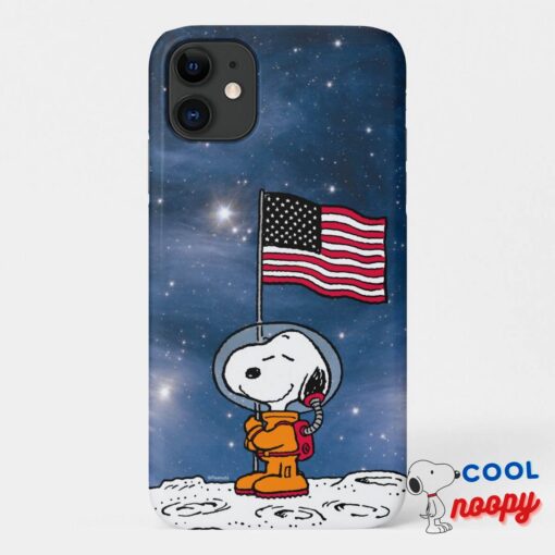 Space Snoopy With Flag Astronaut Case Mate Iphone Case 8