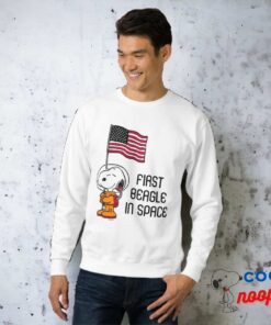 Space Snoopy With Flag Astronaut Sweatshirt 9