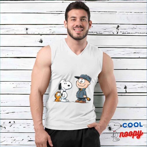 Spectacular Snoopy Garfield T Shirt 3