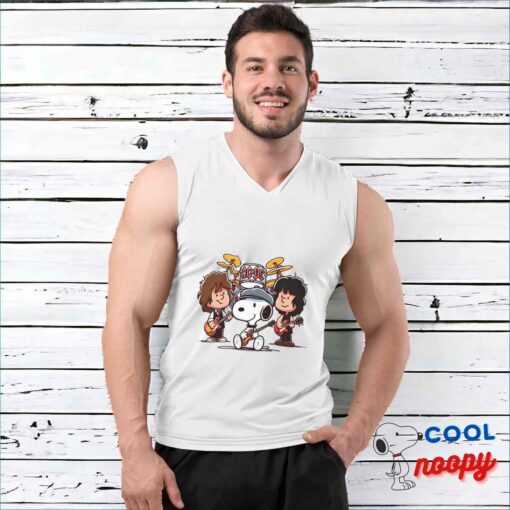 Spirited Snoopy Acdc Rock Band T Shirt 3