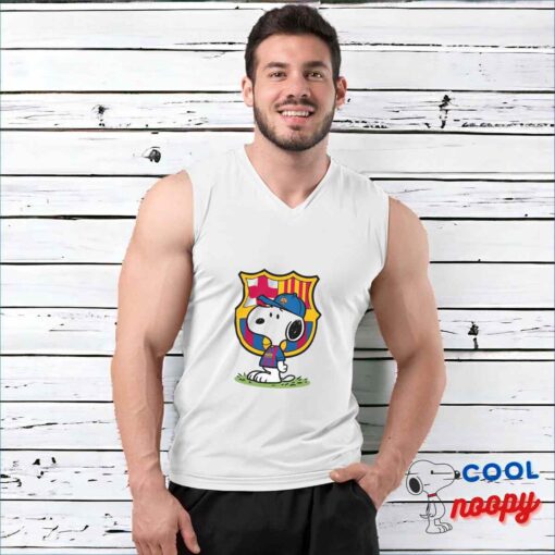 Spirited Snoopy Barcelona Logo T Shirt 3
