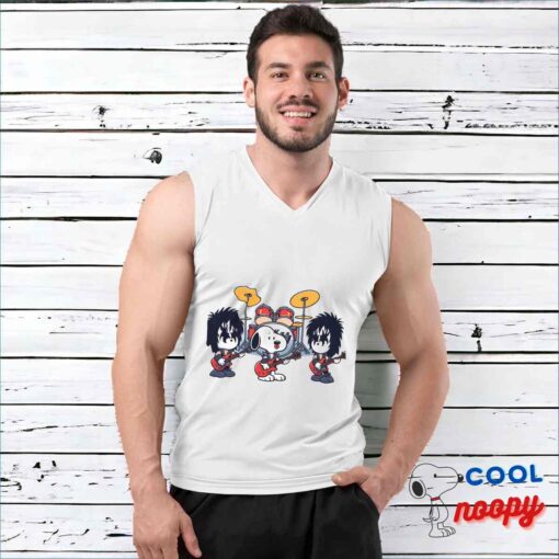 Spirited Snoopy Kiss Rock Band T Shirt 3