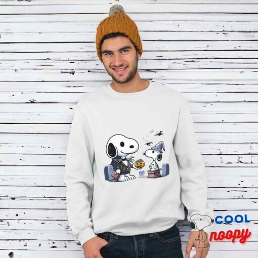 Spirited Snoopy Nightmare Before Christmas Movie T Shirt 1