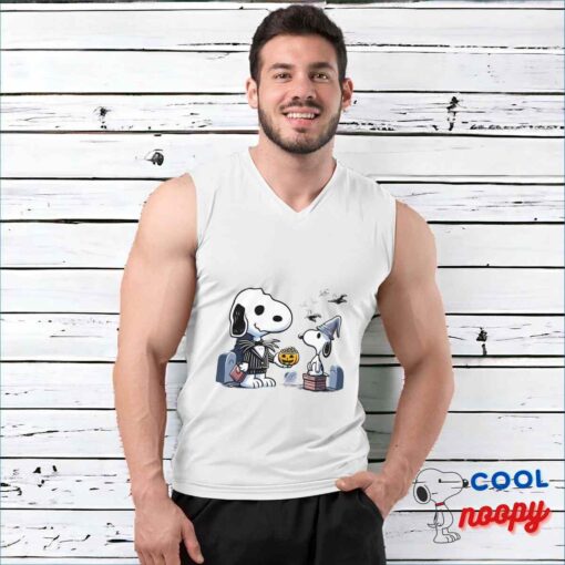 Spirited Snoopy Nightmare Before Christmas Movie T Shirt 3