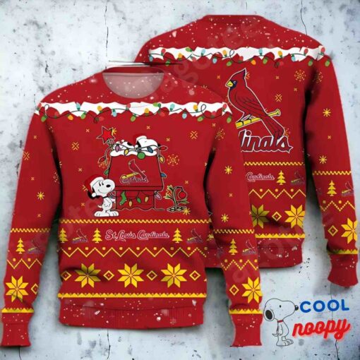 St. Louis Cardinals Snoopy Mlb Ugly Christmas Sweater 1