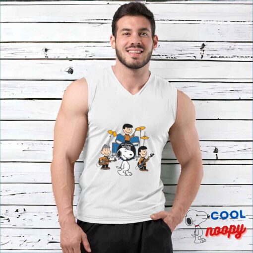 Stunning Snoopy Joy Division Rock Band T Shirt 3