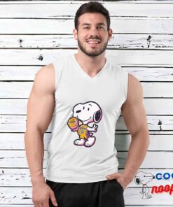 Stunning Snoopy Los Angeles Lakers Logo T Shirt 3