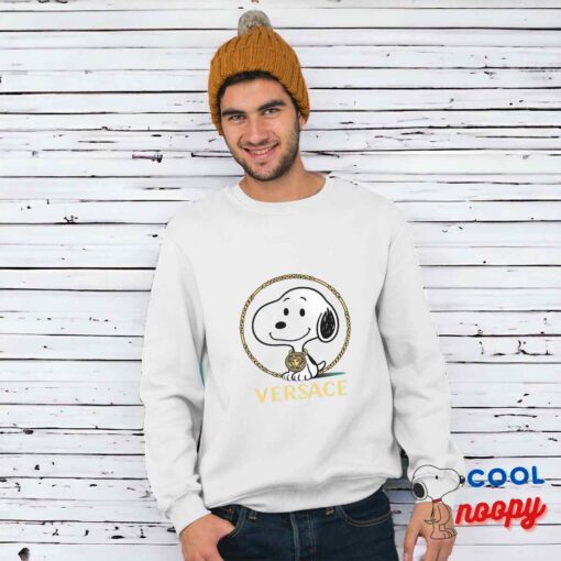 Stunning Snoopy Versace Logo T Shirt 1