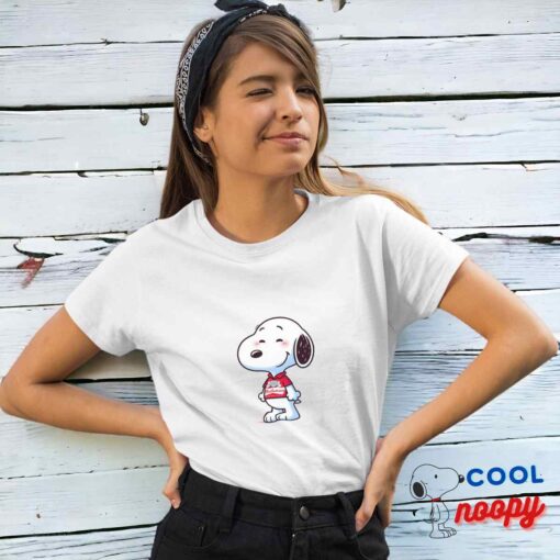 Superb Snoopy Budweiser Logo T Shirt 4