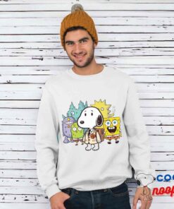 Superb Snoopy Spongebob Movie T Shirt 1