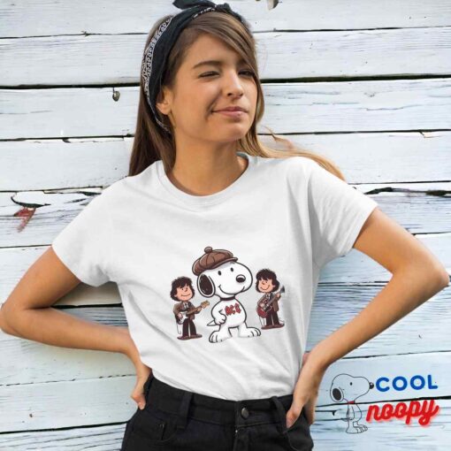 Superior Snoopy Acdc Rock Band T Shirt 4
